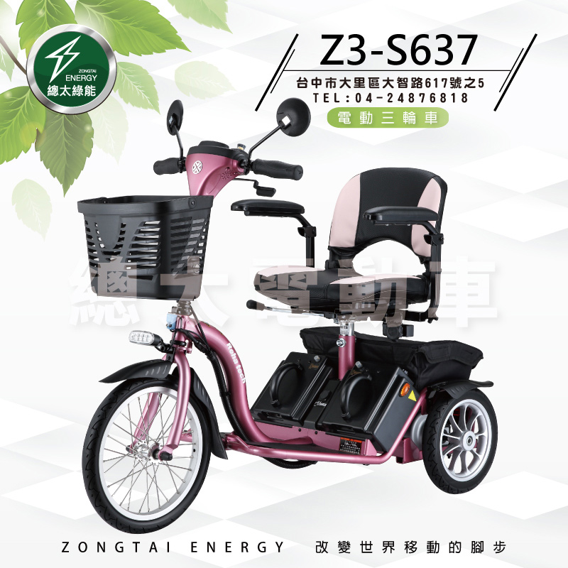 三輪代步車: 總太電動車-Z3(鉛酸)電動三輪車-電動代步車(價格資訊歡迎 